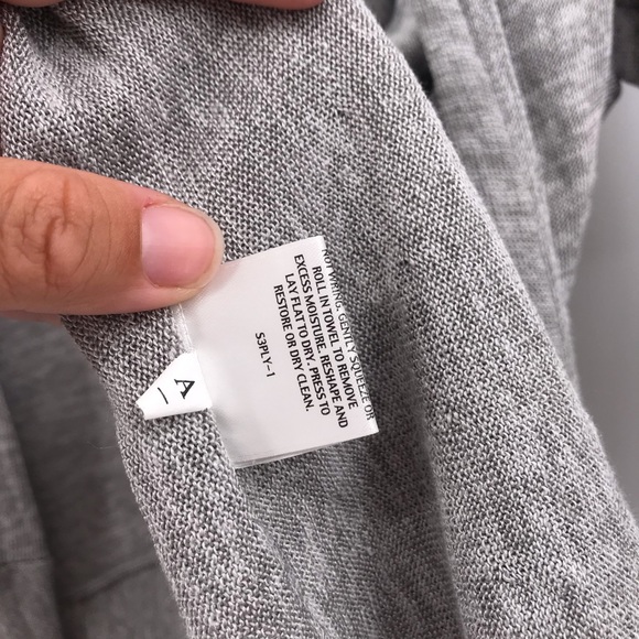 Eileen Fisher Gray Linen Cardigan Large - Picture 5 of 6